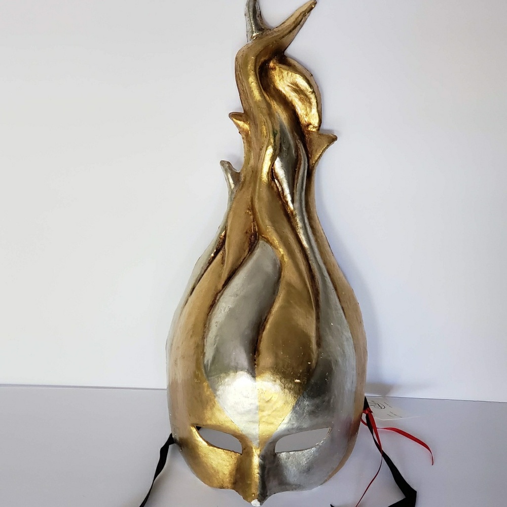 Vintage Venetian FLAME Mask (handmade in Italy)